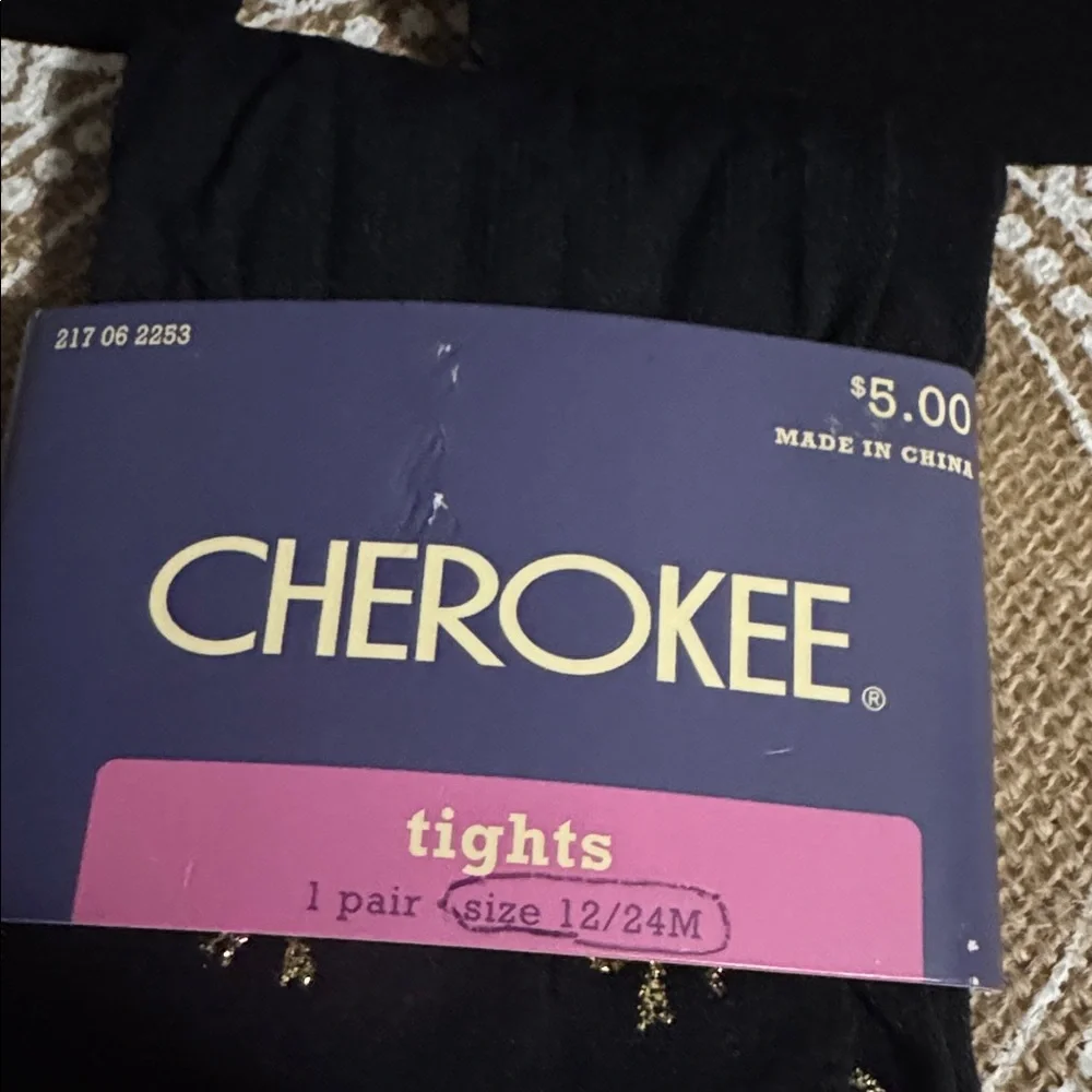 New 3 pair 12-24 mo Kids Tights Koala Kids Basics & Cherokee w/hold ribbons
